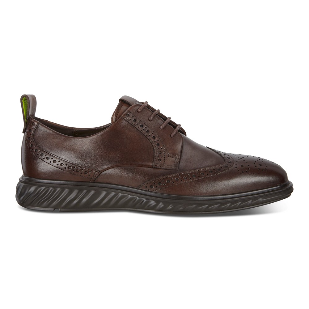 ECCO Mens Brogue Shoes Brown - St.1 Hybrid Lite Wingtip - HGW-094671